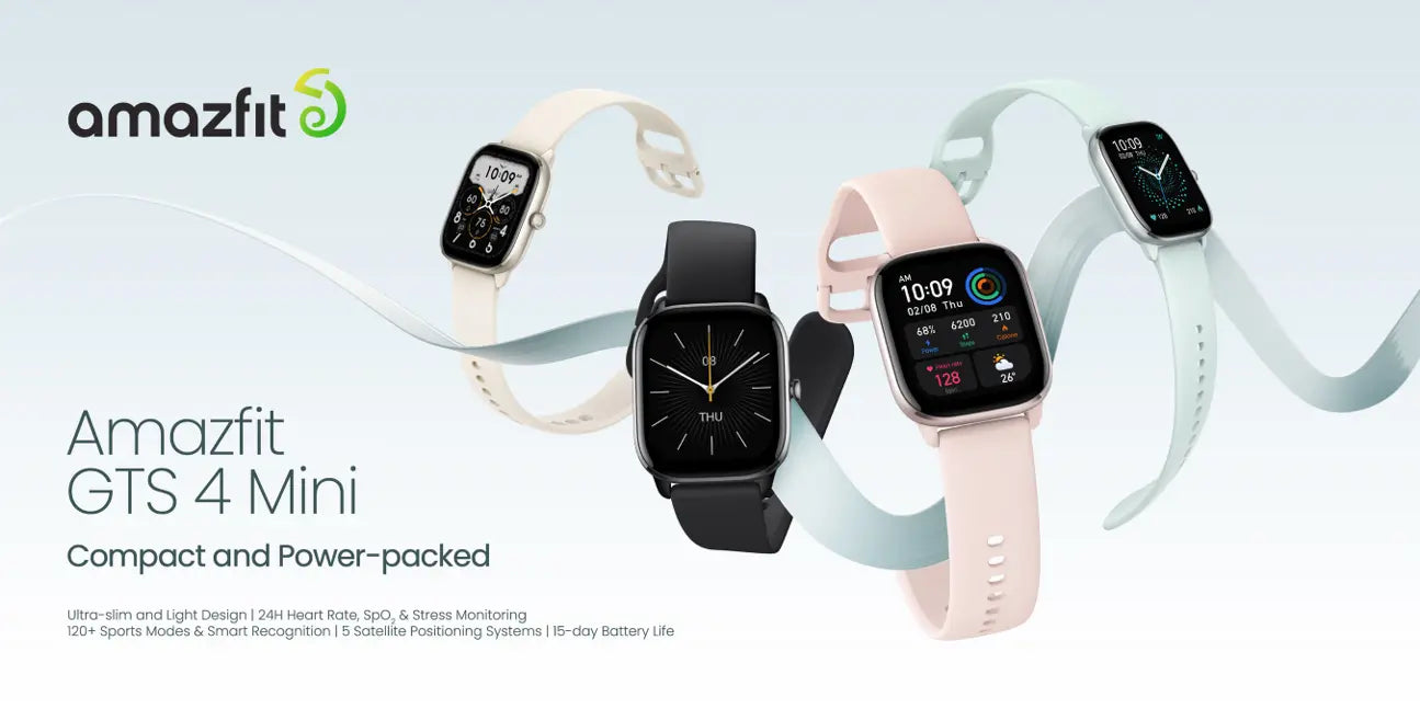 コンパクトでパワフルな最新スマートウォッチ「Amazfit GTS 4 Mini」2022年8月19日(金)日本国内新発売