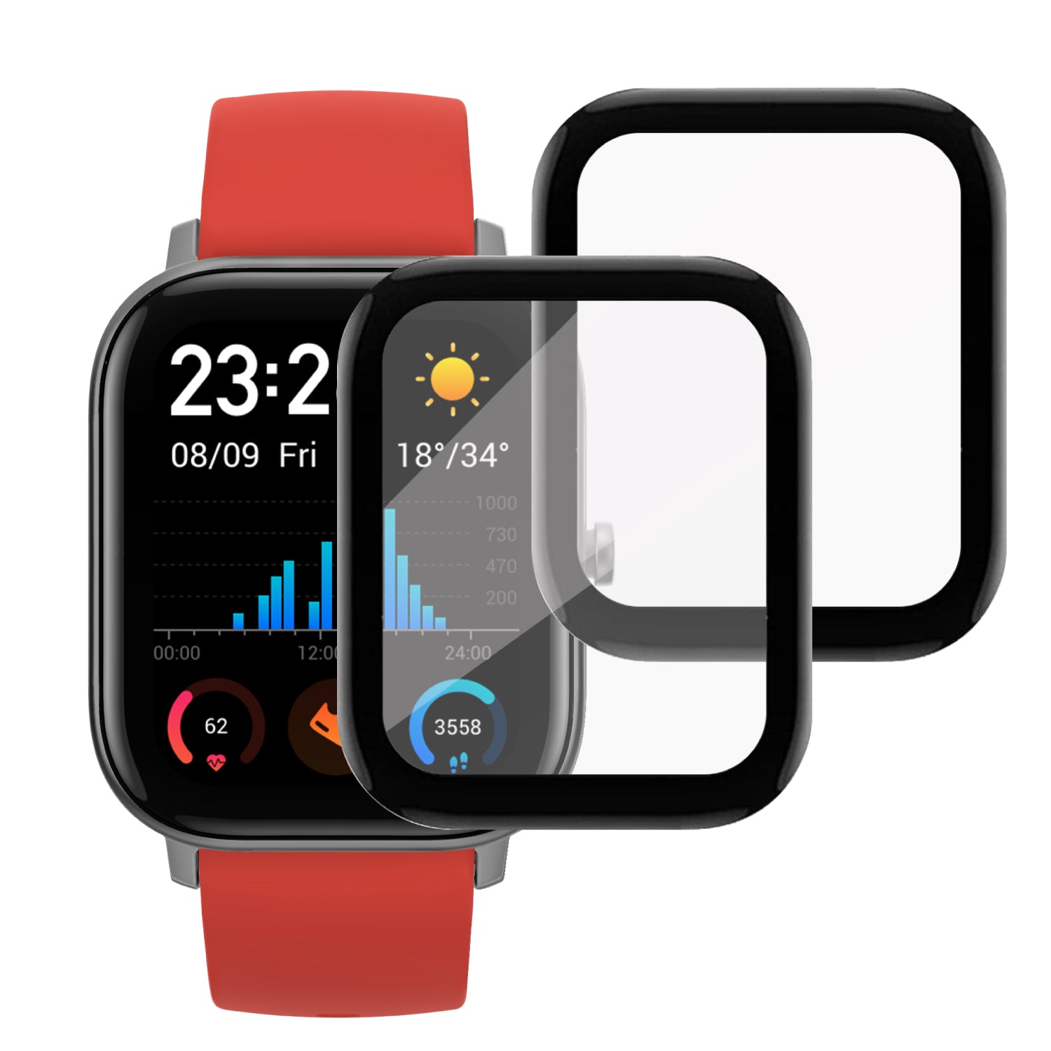 Amazfit スマートウォッチ 専用 保護 フィルム 2枚セット