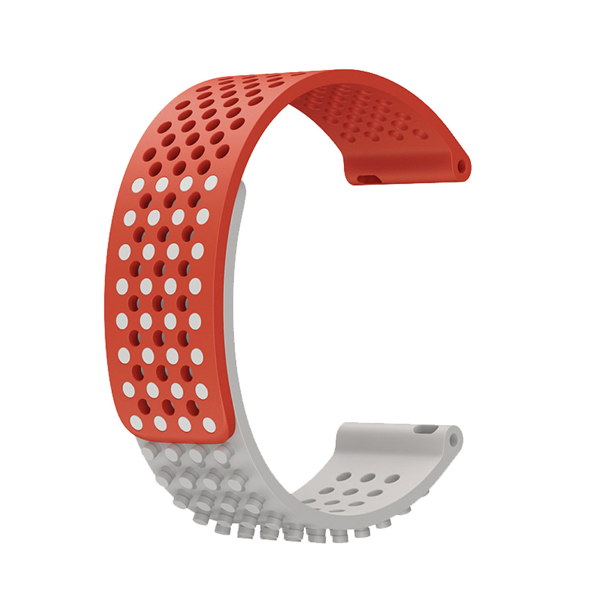 Amazfit 純正 ダブルカラー 替えバンド 20mm レッドオレンジ/グレー