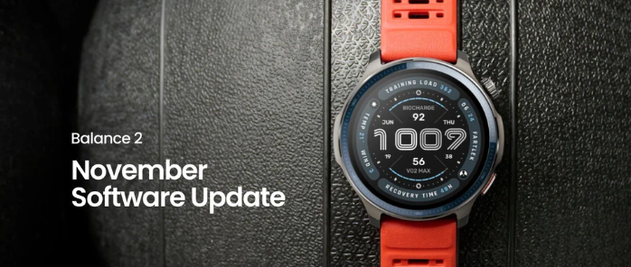 Amazfit Balance 2 11月ソフトウェアアップデート：鋭敏な感覚、高度な制御