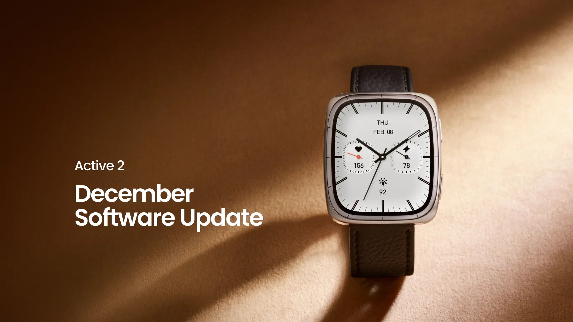 Amazfit Active 2 Square 2025年12月ソフトウェアアップデート