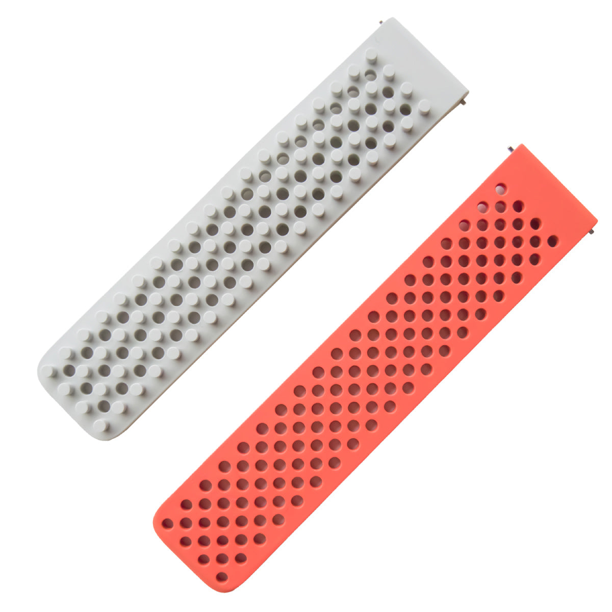 Amazfit 純正 ダブルカラー 替えバンド 20mm レッドオレンジ/グレー